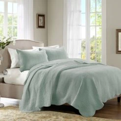 Hot Sale 💯 Madison Park Marino Reversible Scalloped Edge Coverlet Set Seafoam 🌟 -Madison Park Sales unnamed file 306