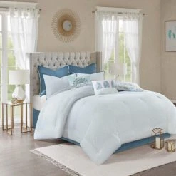 Promo ⭐ Madison Park Loleta Cotton 8-piece Reversible Comforter Set Blush 🎁 -Madison Park Sales unnamed file 3096