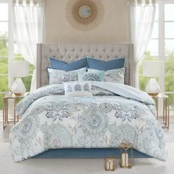 Promo ⭐ Madison Park Loleta Cotton 8-piece Reversible Comforter Set Blush 🎁 -Madison Park Sales unnamed file 3097