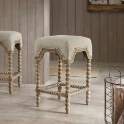 Best deal 🔔 Madison Park Davisina Silver Counter Stool - 15"W X 15"D X 25.75"H 🥰