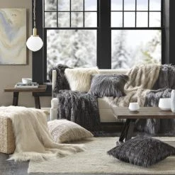 Wholesale 🤩 Madison Park Adelaide Premium Luxury Faux Fur Square Throw Pillow Natural 😀 -Madison Park Sales unnamed file 314
