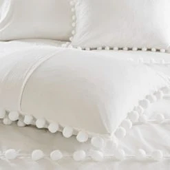 Flash Sale 👏 Madison Park Tracie Pom Pom Cotton Duvet Cover Set Ivory 💯 -Madison Park Sales unnamed file 3159