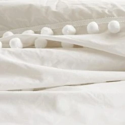 Flash Sale 👏 Madison Park Tracie Pom Pom Cotton Duvet Cover Set Ivory 💯 -Madison Park Sales unnamed file 3161