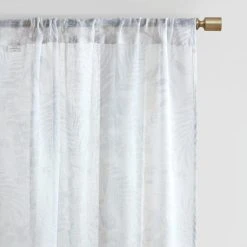 Discount 😉 Madison Park Tulia Botanical Printed Texture Sheer Window Pair Blue 👍 -Madison Park Sales unnamed file 3180