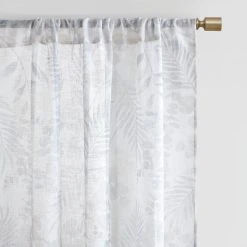Discount 😉 Madison Park Tulia Botanical Printed Texture Sheer Window Pair Blue 👍 -Madison Park Sales unnamed file 3181