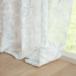 Discount 😉 Madison Park Tulia Botanical Printed Texture Sheer Window Pair Blue 👍 -Madison Park Sales unnamed file 3184