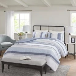 Best reviews of 🥰 Madison Park Levi Blue/ Natural 3 Piece Jacquard Duvet Cover Set(Insert Excluded) ⌛ -Madison Park Sales unnamed file 3351