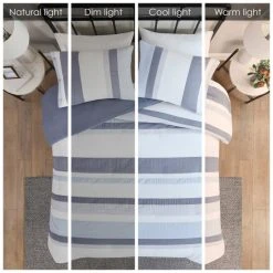 Best reviews of 🥰 Madison Park Levi Blue/ Natural 3 Piece Jacquard Duvet Cover Set(Insert Excluded) ⌛ -Madison Park Sales unnamed file 3354