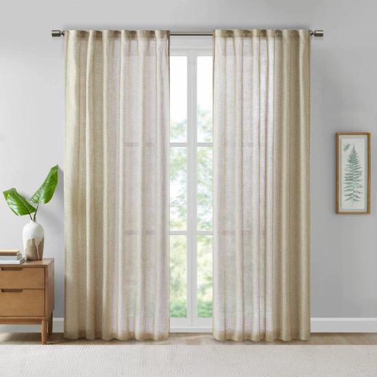 Top 10 🔥 Madison Park Kyler Texture Printed Woven Faux Linen Window Panel Wheat 😍 12 Top 10 🔥 Madison Park Kyler Texture Printed Woven Faux Linen Window Panel Wheat 😍 - Image 10