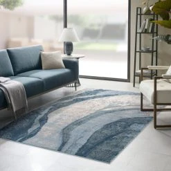 Outlet 🛒 Madison Park Kathryn Blue Abstract Wave Area Rug ❤️ -Madison Park Sales unnamed file 3390