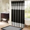 Discount 🥰 Madison Park Infinity Black Pieced Faux Silk Shower Curtain 🔔 -Madison Park Sales unnamed file 345