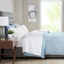 Buy 💯 Madison Park 525 Thread Count Cotton Blend Sheet Set Blue ✔️ -Madison Park Sales unnamed file 3458