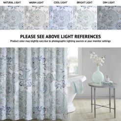 Hot Sale ⌛ Madison Park Loleta Cotton Printed Shower Curtain Blue 😀 -Madison Park Sales unnamed file 3472