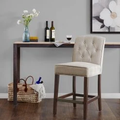 Best reviews of 🥰 Madison Park Misha Tan Tufted Counter Stool 🛒