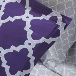 Coupon 😍 Madison Park Essentials Concord Purple/ Grey Reversible Complete Comforter Set With Cotton Bed Sheets 😉 -Madison Park Sales unnamed file 3535