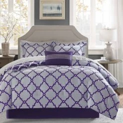 Coupon 😍 Madison Park Essentials Concord Purple/ Grey Reversible Complete Comforter Set With Cotton Bed Sheets 😉 -Madison Park Sales unnamed file 3538