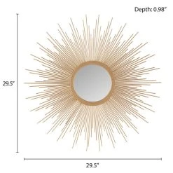 Discount ⭐ Madison Park Fiore Round Sunburst Wall Decor Mirror Silver 🧨 -Madison Park Sales unnamed file 357