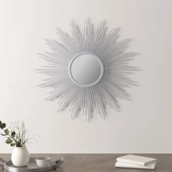 Discount ⭐ Madison Park Fiore Round Sunburst Wall Decor Mirror Silver 🧨 -Madison Park Sales unnamed file 359