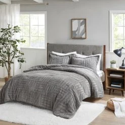 Wholesale 😀 Madison Park Polar Fur Down Alternative Comforter Mini Set Grey 🔥 -Madison Park Sales unnamed file 3685