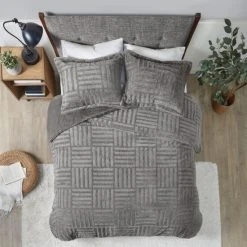 Wholesale 😀 Madison Park Polar Fur Down Alternative Comforter Mini Set Grey 🔥 -Madison Park Sales unnamed file 3686