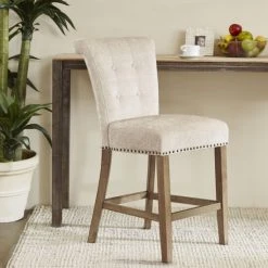 Best deal ✔️ Madison Park Weldon Cream Counter Stool - 21"w X 25.5"d X 39.75"h- 👏
