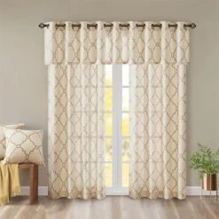 Top 10 👍 Madison Park Westmont Fretwork Print Pattern Single Curtain Panel Grey 🌟 -Madison Park Sales unnamed file 387