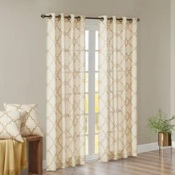 Top 10 👍 Madison Park Westmont Fretwork Print Pattern Single Curtain Panel Grey 🌟 -Madison Park Sales unnamed file 388