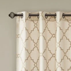 Top 10 👍 Madison Park Westmont Fretwork Print Pattern Single Curtain Panel Grey 🌟 -Madison Park Sales unnamed file 390