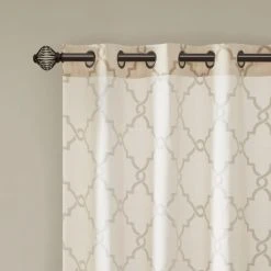 Top 10 👍 Madison Park Westmont Fretwork Print Pattern Single Curtain Panel Grey 🌟 -Madison Park Sales unnamed file 391