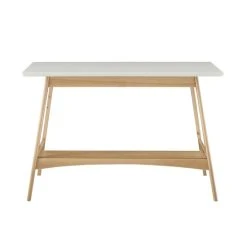 Outlet 😀 Madison Park Avalon Solid Wood Mid-Century Desk Off-white/natural 👏 -Madison Park Sales unnamed file 3981