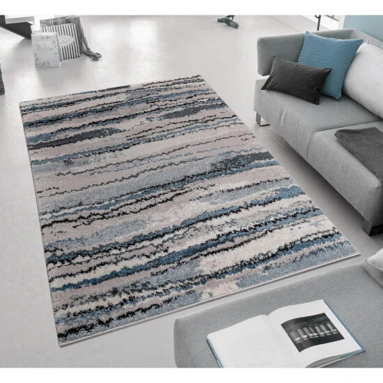 Flash Sale π― Madison Park Cadence Watercolor Abstract Stripe Woven Area Rug Blue π 5 Flash Sale π― Madison Park Cadence Watercolor Abstract Stripe Woven Area Rug Blue π - Image 3
