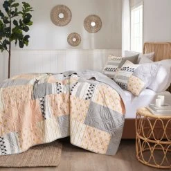 Discount ✔️ Madison Park Milly Blush/ Gray Cotton Coverlet Set 🔔 -Madison Park Sales unnamed file 4078