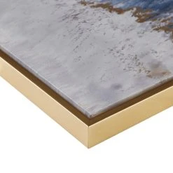 Best Pirce ⭐ Madison Park Blue Embrace Framed Canvas With Gel 🧥 Coat And Gold Foil With MDF Backer 👍 -Madison Park Sales unnamed file 4142