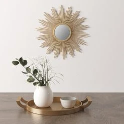 Deals 🔔 Madison Park Fiore Sunburst Small Mirror Gold ✔️ -Madison Park Sales unnamed file 416