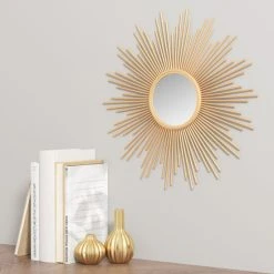 Deals 🔔 Madison Park Fiore Sunburst Small Mirror Gold ✔️ -Madison Park Sales unnamed file 417