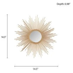 Deals 🔔 Madison Park Fiore Sunburst Small Mirror Gold ✔️ -Madison Park Sales unnamed file 422