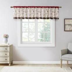 Brand new ✔️ Madison Park Belle Embroidered Window Valance 😀 -Madison Park Sales unnamed file 4320