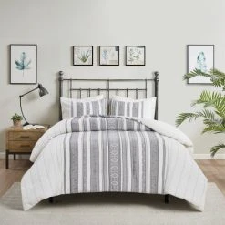 Hot Sale 😍 Madison Park Ezra Gray Cotton Waffle Jacquard Duvet Cover Set ✔️ -Madison Park Sales unnamed file 4433