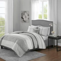 New 🥰 Madison Park Christian 4 Piece Jacquard Coverlet Set Grey 😉 -Madison Park Sales unnamed file 4489