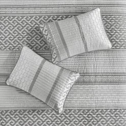 New 🥰 Madison Park Christian 4 Piece Jacquard Coverlet Set Grey 😉 -Madison Park Sales unnamed file 4493