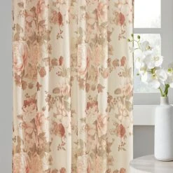 Brand new 🎉 Madison Park Abelia Printed Floral Rod Pocket And Back Tab Voile Sheer Grey 🔥 -Madison Park Sales unnamed file 4502