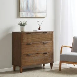 Deals ⌛ Madison Park Allen Natural 3-Drawer Accent Chest 🎁