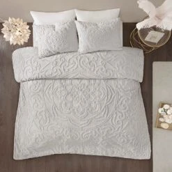 Brand new 😍 Madison Park Virginia Tufted Cotton Chenille Medallion Comforter Set Grey 👏 -Madison Park Sales unnamed file 454