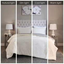 Best deal 👍 Madison Park Colden Ivory/ Grey Reversible Textured Sherpa To Faux Mink Comforter Set ❤️ -Madison Park Sales unnamed file 4572