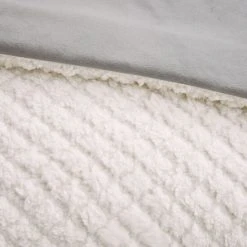 Best deal 👍 Madison Park Colden Ivory/ Grey Reversible Textured Sherpa To Faux Mink Comforter Set ❤️ -Madison Park Sales unnamed file 4573