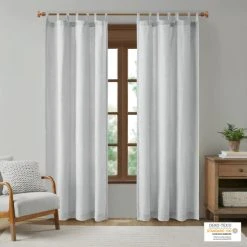 Best Pirce ❤️ Madison Park Barnet Faux Linen Tab Top Panel With Fleece Lining - 84" Panel Grey 🌟 -Madison Park Sales unnamed file 4603