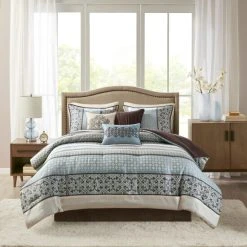 Best deal π Madison Park Harvard 7-piece Comforter Set Blue β€οΈ