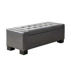 Best reviews of 😍 Madison Park Aura Grey Tufted Top Soft Close Storage Bench 🌟