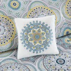 Top 10 👍 Madison Park Delta Teal 7 Pieces Reversible Cotton Sateen Printed Comforter Set 👍 -Madison Park Sales unnamed file 4754