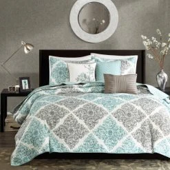 Top 10 βοΈ Madison Park Montecito 6 Piece Reversible Coverlet Set Aqua π